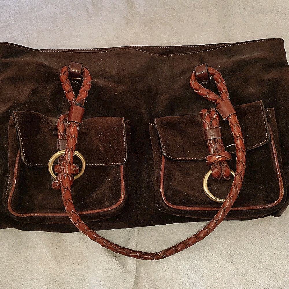 Burberry Brown Suede Shoulder Bag